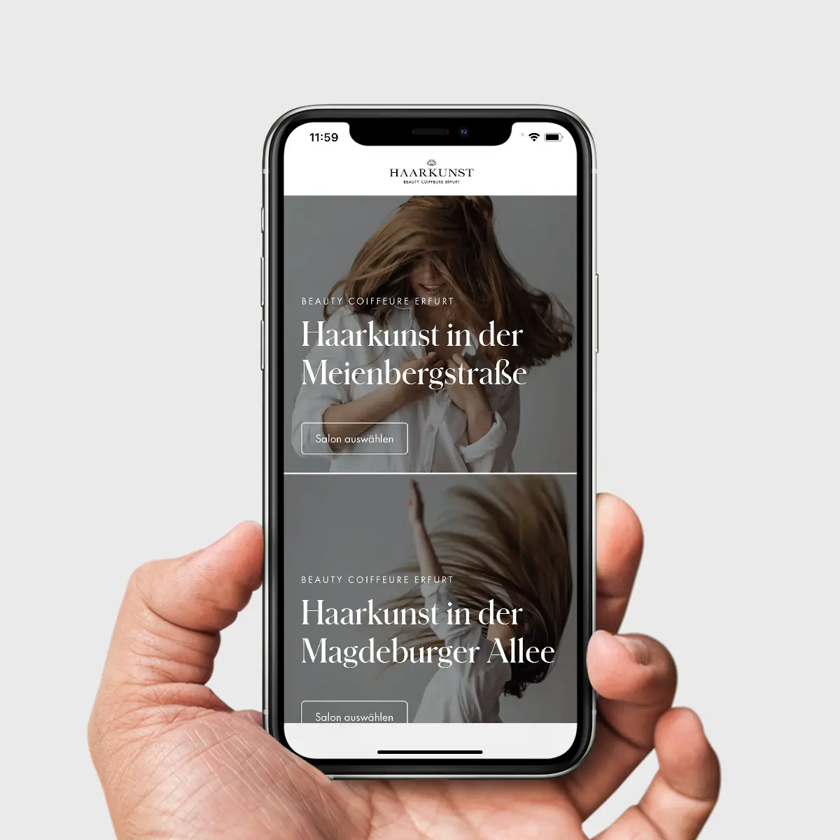 Friseur HAARKUNST Erfurt Website Beitrag neue website